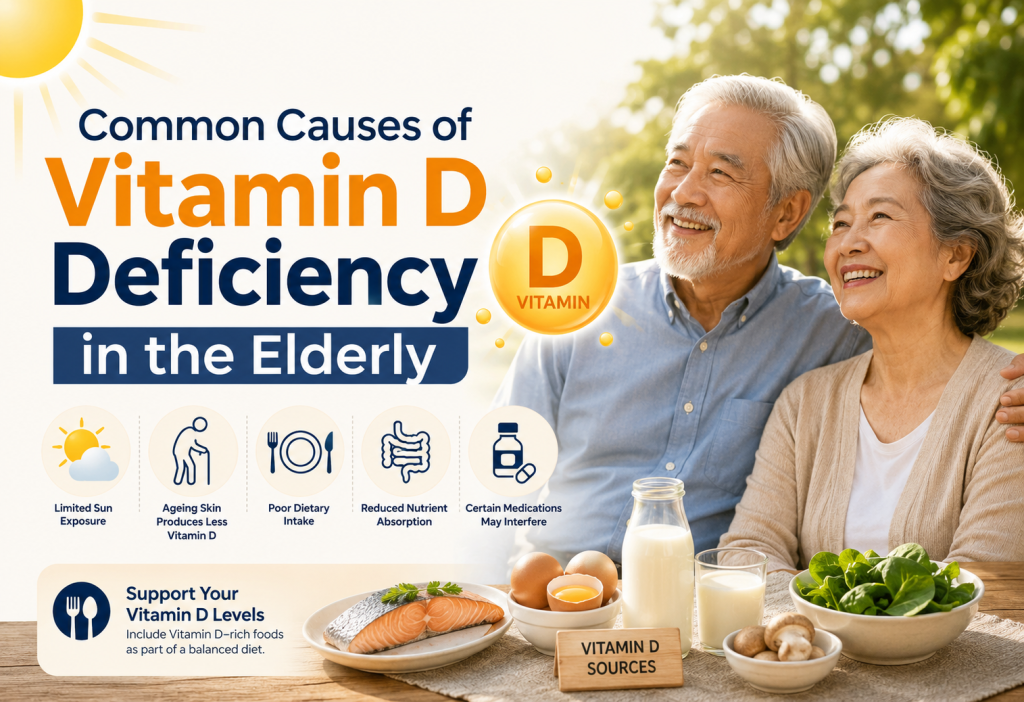 Common causes of vitamin D deficiency in older adult