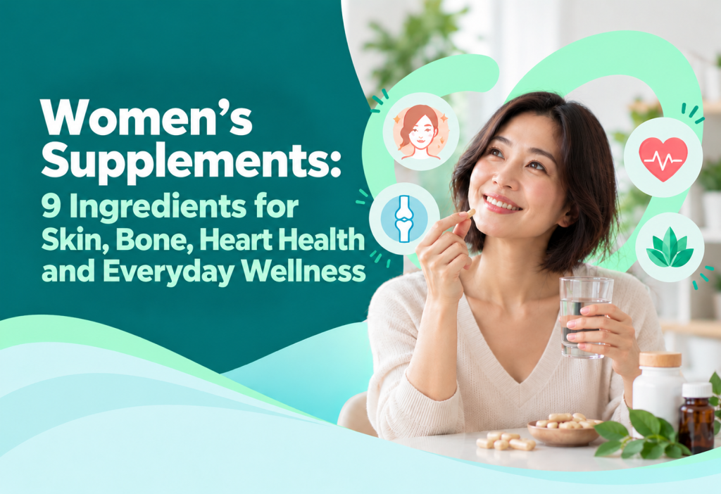 Women’s supplements for skin, bone, heart, urinary health and everyday wellness