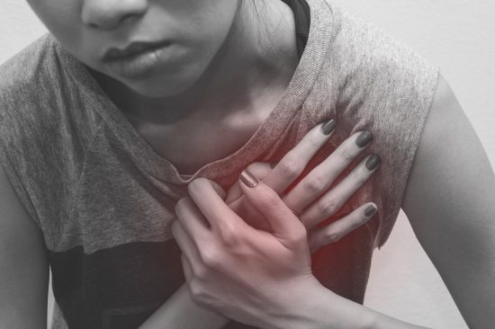 woman chest pain, monochrome woman chest pain, monochrome